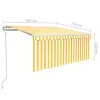  sárga-fehér automata kihúzható napellenző redőnnyel 3 x 2,5 m