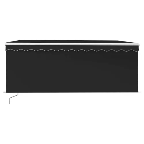  antracitszürke kihúzható LED-es napellenző redőnnyel 3,5x2,5 m  