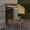  sárga-fehér LED-es, szélérzékelős napellenző redőnnyel 3,5x2,5m  