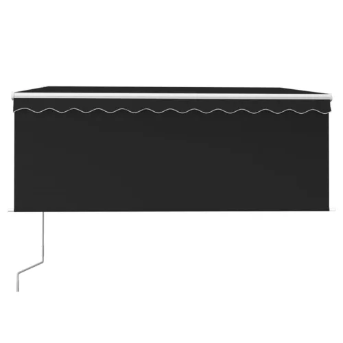  szürke redőnyös, LED-es, szélérzékelős napellenző 3,5x2,5 m  