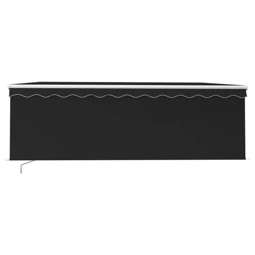  antracitszürke kézzel kihúzható napellenző redőnnyel 4,5 x 3 m