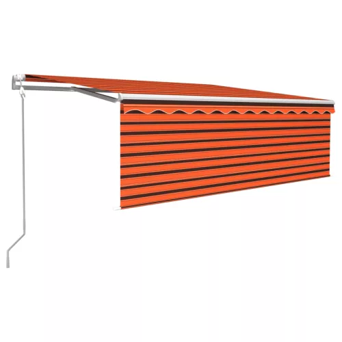  narancssárga-barna automata napellenző redőnnyel 4,5 x 3 m 