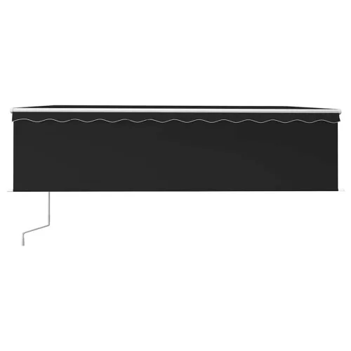  antracitszürke redőnyös, LED-es, szélérzékelős napellenző 5x3 m 