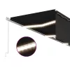  antracitszürke kihúzható LED-es napellenző redőnnyel 6 x 3 m
