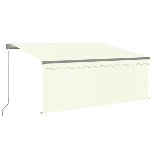  krémszínű manuális kihúzható napellenző redőnnyel 3 x 2,5 m  