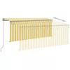  sárga és fehér kézzel kihúzható napellenző redőnnyel 3 x 2,5 m  