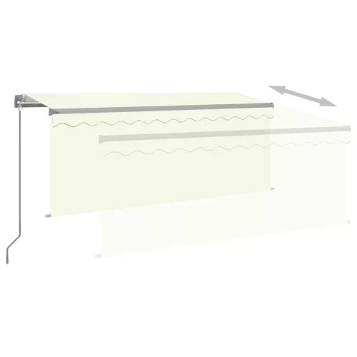  krémszínű kézzel kihúzható napellenző redőnnyel 3 x 2,5 m