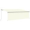  krémszínű kézzel kihúzható napellenző redőnnyel 4 x 3 m