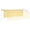  sárga és fehér kézzel kihúzható napellenző redőnnyel 4 x 3 m