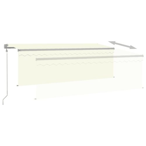  krémszínű automata napellenző redőnnyel 4 x 3 m  
