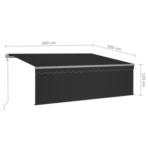  antracitszürke automata napellenző redőnnyel 4 x 3 m  