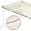  krémszínű kézzel kihúzható LED-es napellenző redőnnyel 5 x 3 m