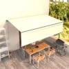  krémszínű automata napellenző redőnnyel 5 x 3 m