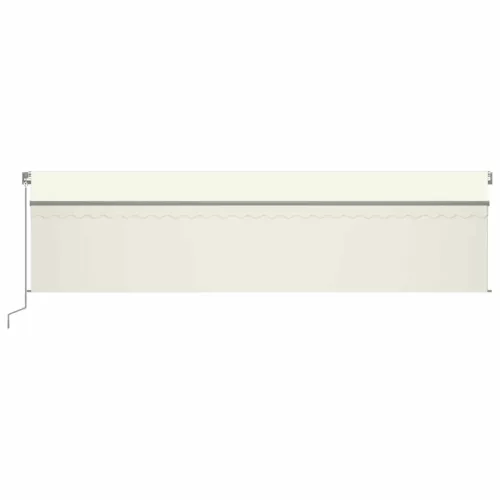  krémszínű kihúzható LED-es napellenző redőnnyel 6 x 3 m