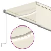  krémszínű kihúzható LED-es napellenző redőnnyel 6 x 3 m