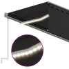  antracitszürke redőnyös, LED-es, szélérzékelős napellenző 6x3 m