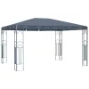  antracitszürke pavilon LED fényfüzérrel 400 x 300 cm