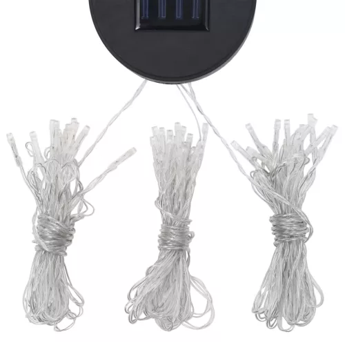  antracitszürke pavilon függönnyel és LED fényfüzérrel 4 x 3 m