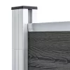  fekete WPC kerítéspanelszett 353 x 186 cm