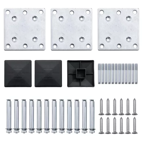  fekete WPC kerítéspanelszett 353 x 105 cm 