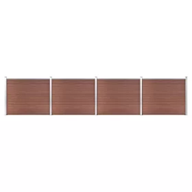  barna WPC kerítéspanelszett 699 x 146 cm  