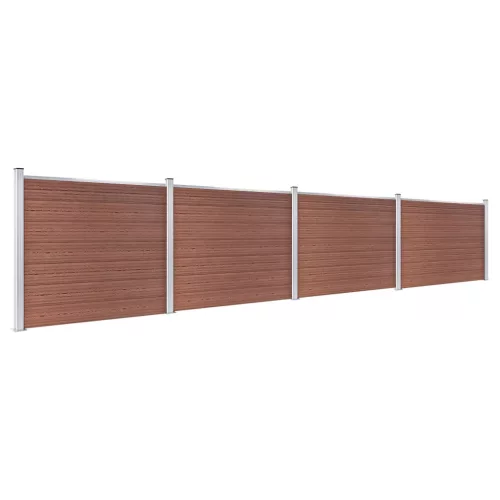  barna WPC kerítéspanelszett 699 x 146 cm  
