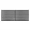  szürke WPC kerítéspanelszett 353 x 146 cm  
