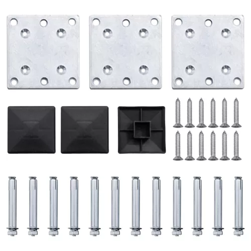  szürke WPC kerítéspanelszett 353 x 146 cm  