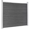  fekete WPC kerítéspanelszett 526 x 146 cm  