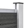  fekete WPC kerítéspanelszett 526 x 146 cm  