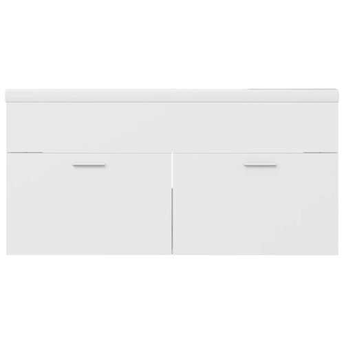  fehér forgácslap mosdószekrény beépített mosdókagylóval