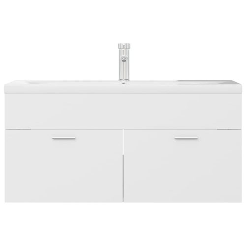  fehér forgácslap mosdószekrény beépített mosdókagylóval