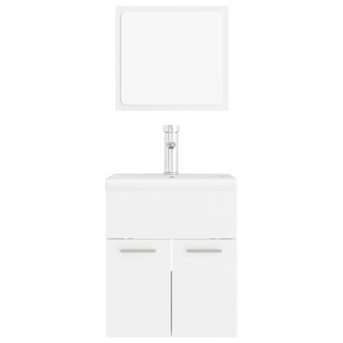  fehér forgácslap fürdőszobai bútorszett