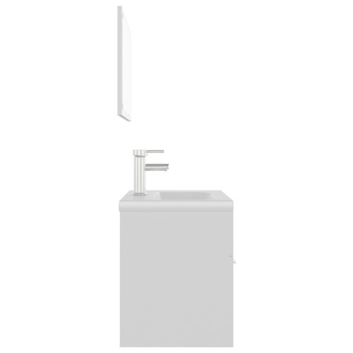  fehér szerelt fa fürdőszobai bútorszett