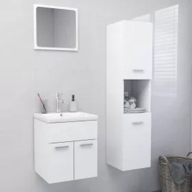  fehér forgácslap fürdőszobai bútorszett