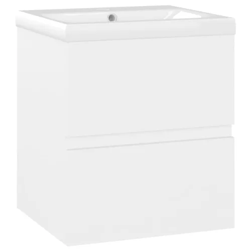  fehér forgácslap mosdószekrény beépített mosdókagylóval