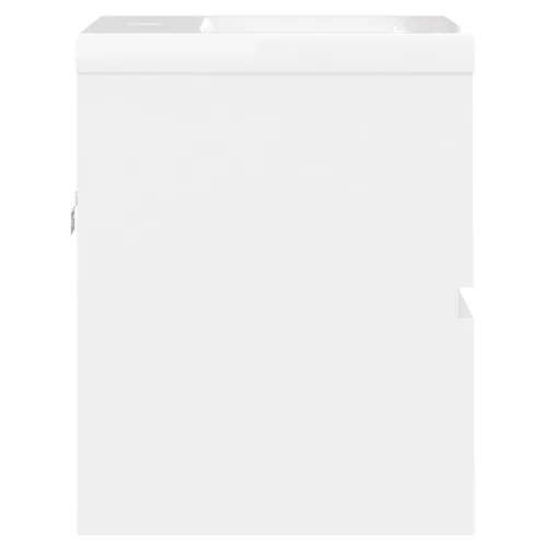  fehér forgácslap mosdószekrény beépített mosdókagylóval