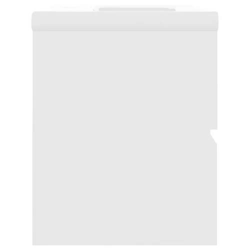  fehér szerelt fa mosdószekrény beépített mosdókagylóval