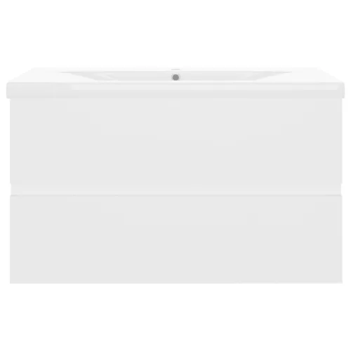  fehér szerelt fa mosdószekrény beépített mosdókagylóval