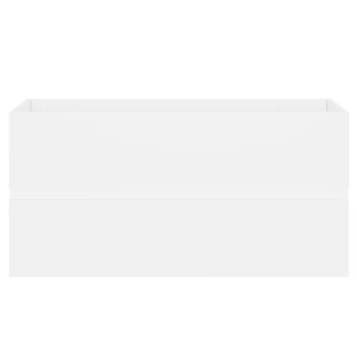  fehér szerelt fa mosdószekrény beépített mosdókagylóval