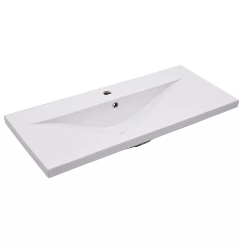  tölgyszínű szerelt fa mosdószekrény beépített mosdókagylóval