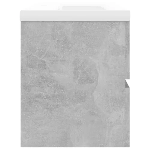  betonszürke szerelt fa mosdószekrény beépített mosdókagylóval