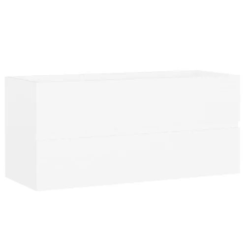  fehér szerelt fa mosdószekrény beépített mosdókagylóval