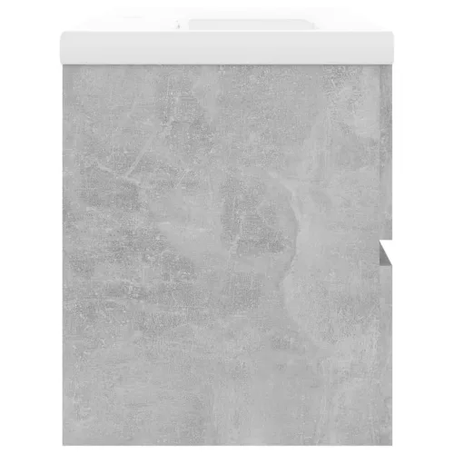  betonszürke szerelt fa mosdószekrény beépített mosdókagylóval