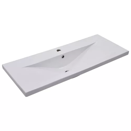  betonszürke szerelt fa mosdószekrény beépített mosdókagylóval