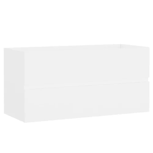  fehér szerelt fa mosdószekrény beépített mosdókagylóval