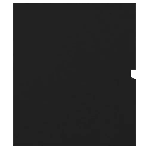  fekete szerelt fa mosdószekrény beépített mosdókagylóval