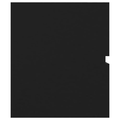  fekete szerelt fa fürdőszobai bútorszett