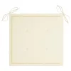  4 db összecsukható tömör tíkfa kerti szék párnákkal