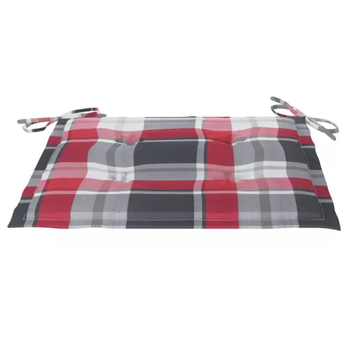  6 db összecsukható tömör tíkfa kerti szék párnával